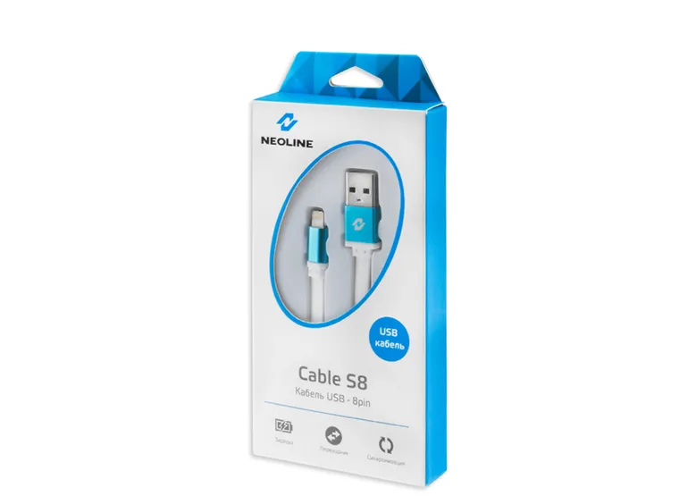 Кабель синхронизации Neoline Cable S8 White - фото Кабель синхронизации Neoline Cable S8 White - фото