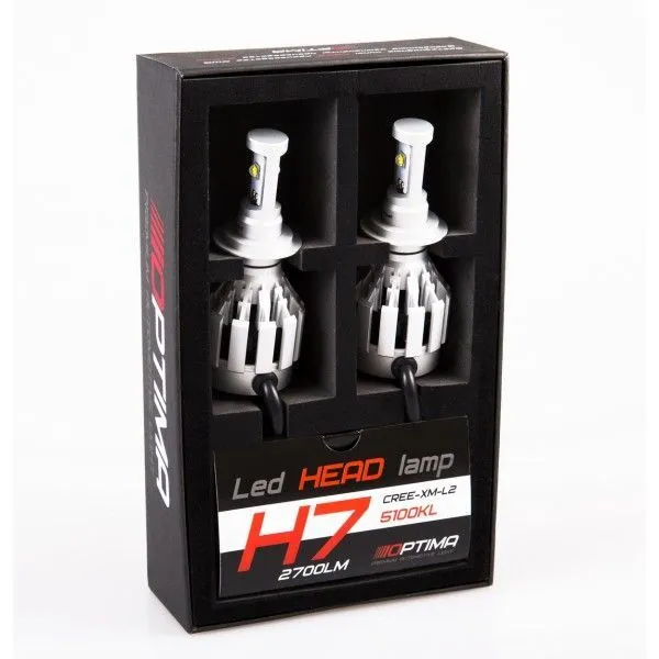 Светодиодные лампы Optima Premium H7 CREE X-ML2 3600 LM 9-36V 5100K - фото