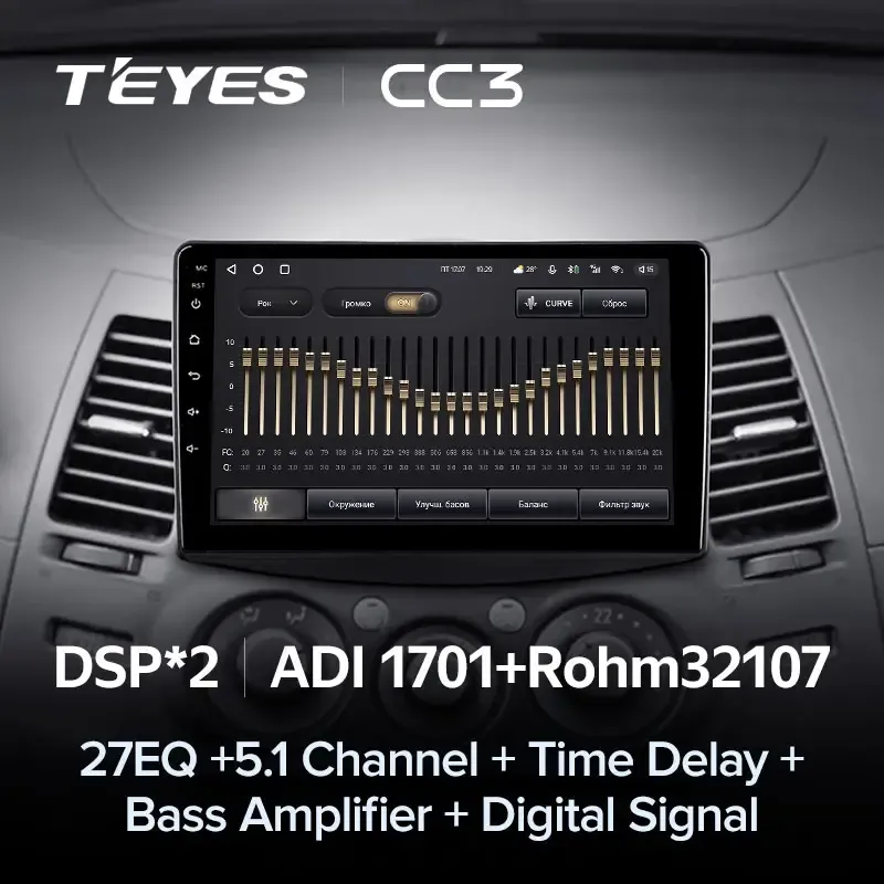 Комплект магнитолы TEYES CC3L 9.0" для Mitsubishi Grandis