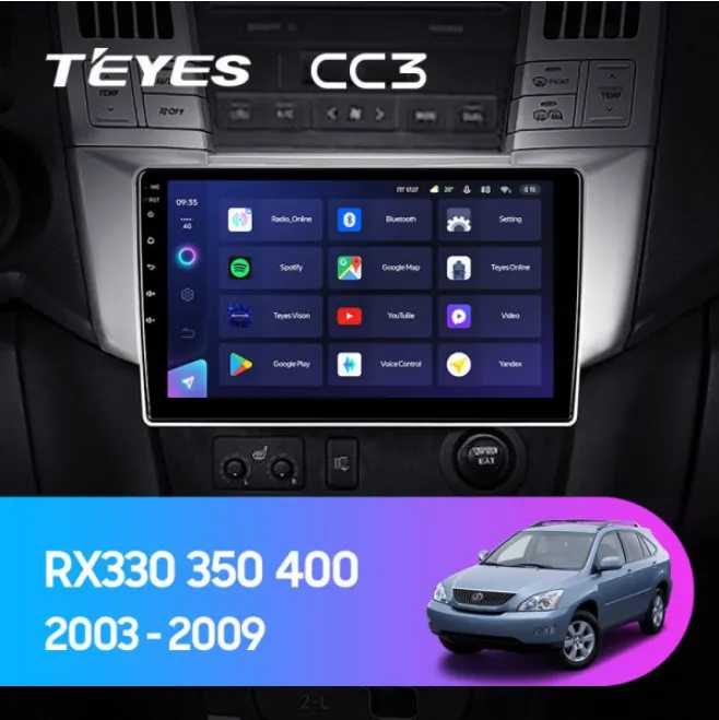 ШГУ Teyes CC3 Plus 4/64 GB Lexus RX300 RX330 RX350 RX400H 2003-2009 - фото