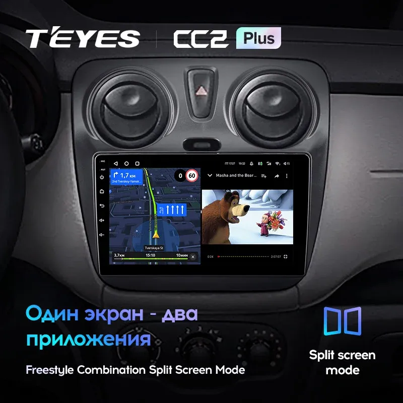 Комплект магнитолы TEYES CC2 Plus 9.0" для Renault Dokker I 2012-2023
