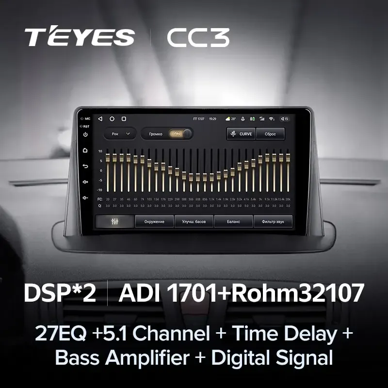 Комплект магнитолы TEYES CC3L 9.0" для Renault Megane