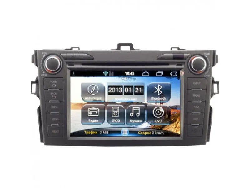 ШГУ INCAR AHR-2284 Toyota Corolla 07 DVD2din BT+TV Secam+NAVI - фото
