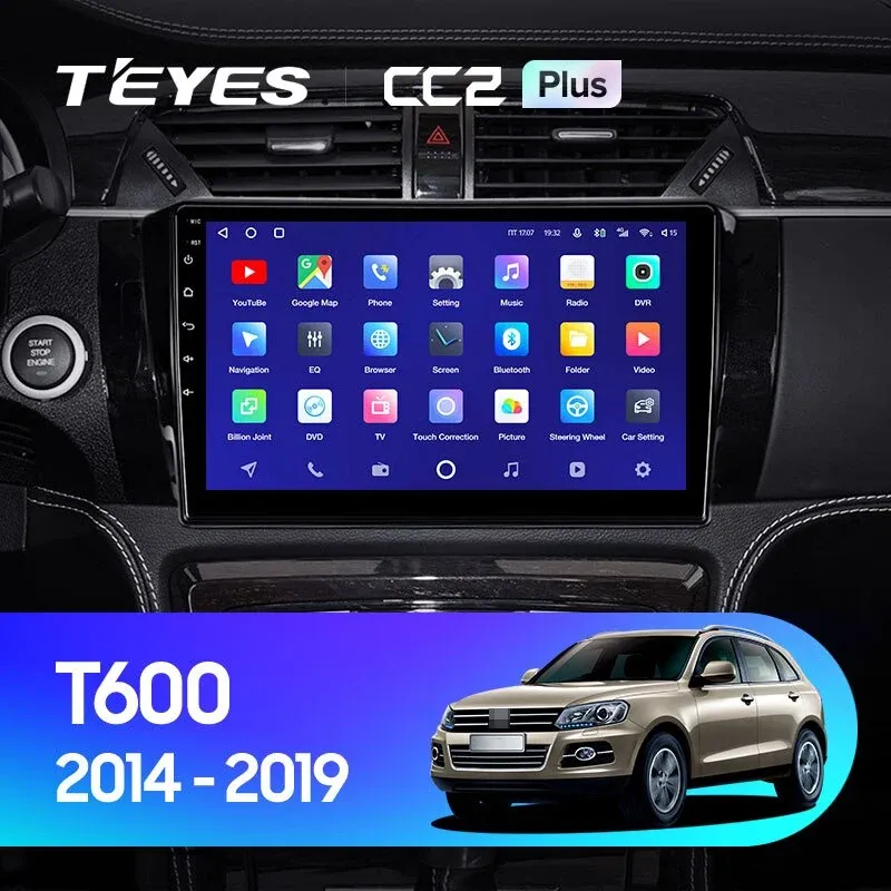 Комплект магнитолы TEYES CC2 Plus 10.2" для ZOTYE T600 I 2013-2023