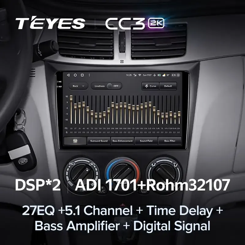 Комплект магнитолы TEYES CC3 2K 9.5" для Dongfeng S30 I 2014-2017