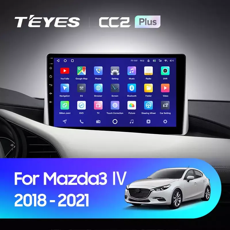 Комплект магнитолы TEYES CC2 Plus 10.2" для Mazda 3 BM рестайлинг 2016-2019