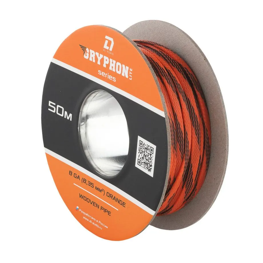 Защитная кабельная оплетка DL Audio Wooven pipe 8 Ga Orange (1б-50м) (1м) - фото Защитная кабельная оплетка DL Audio Wooven pipe 8 Ga Orange (1б-50м) (1м) - фото