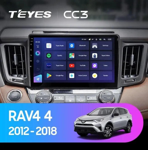 ШГУ Teyes CC3 6/128 360 GB Toyota Rav 4 ХА40 2012-2018 - фото