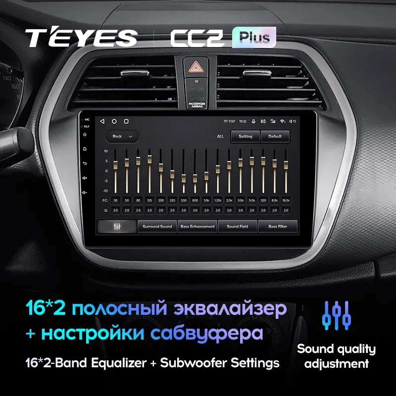 Комплект магнитолы TEYES CC2 Plus 9.0" для Suzuki SX4 II 2013-2016