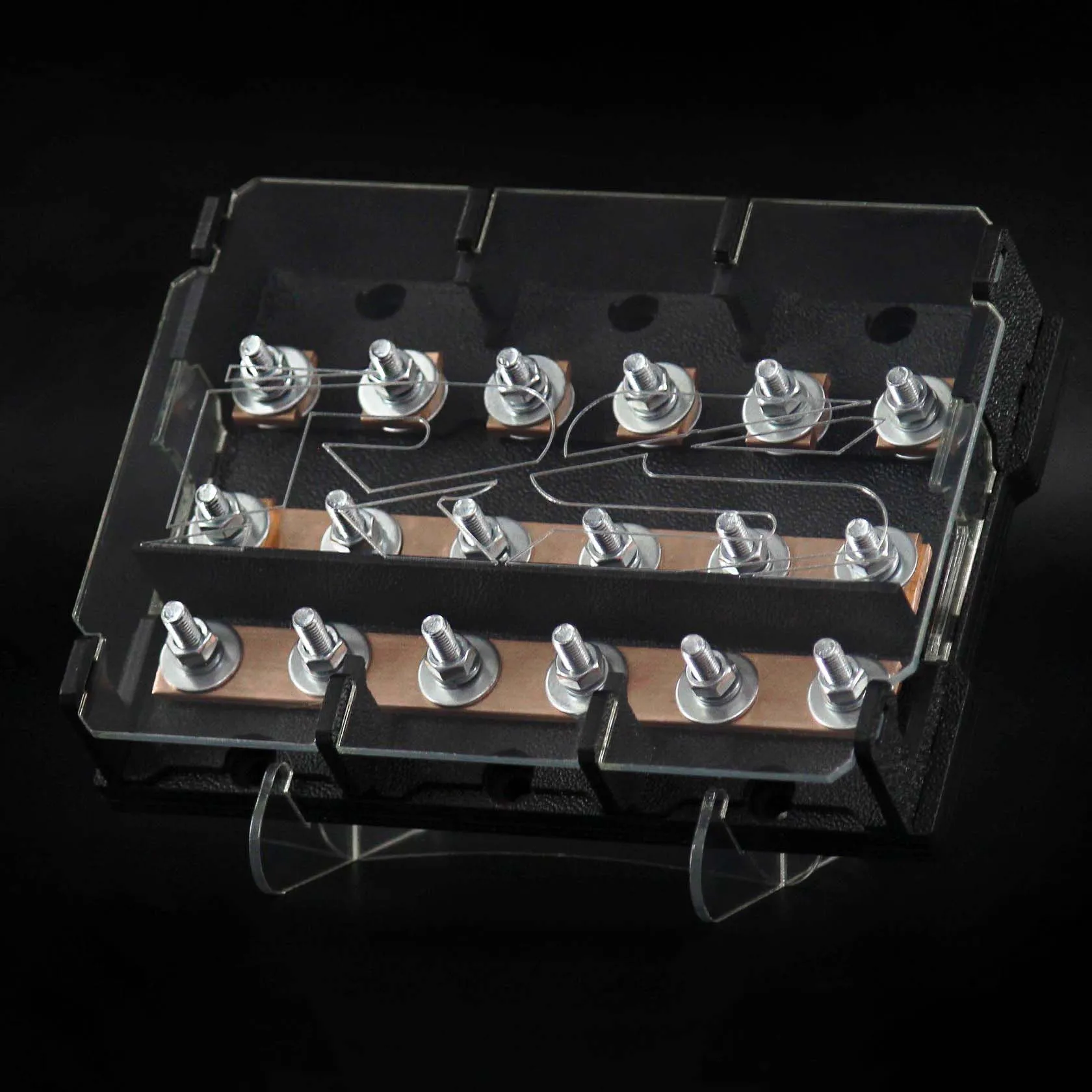 Дистрибьютор питания Global Tuning биполярный 6-канальный серебро - фото