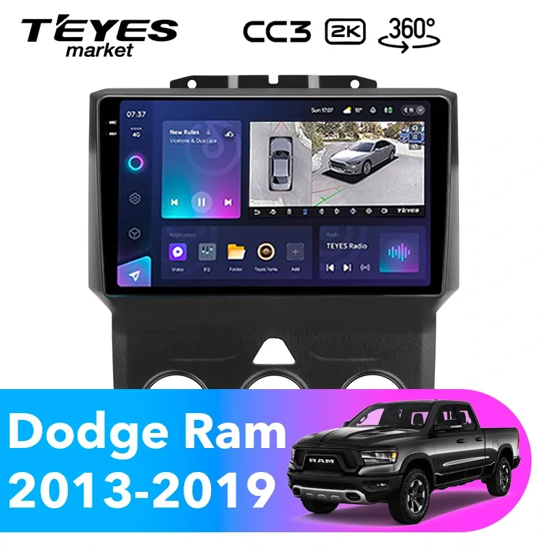 Комплект магнитолы TEYES CC3 2K 360 9.5" для Dodge Ram Promaster City I 2014-2023