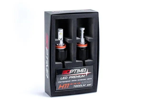 Светодиодные лампы Optima Premium H11 CREE X-ML2 3600 LM 9-36V 5100K - фото