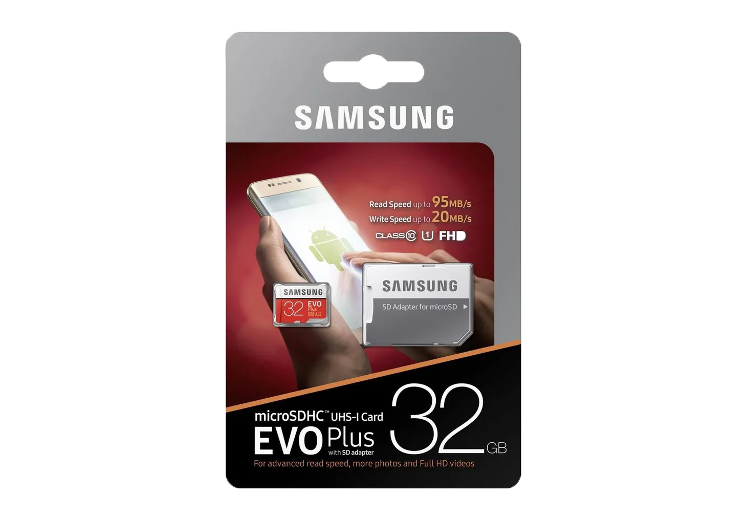 Карта памяти MicroSDHC SAMSUNG 64Gb UHS-I EVO PLUS - фото