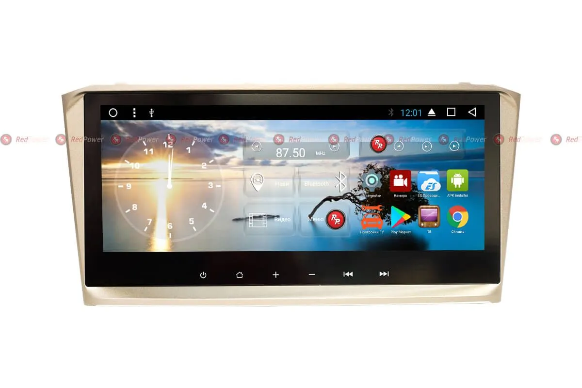 Автомагнитола RedPower 51287Z IPS DSP Toyota Avensis золотистый 2003-2008 - фото