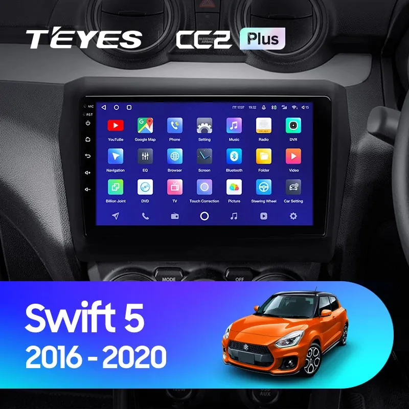 Комплект магнитолы TEYES CC2 Plus 10.2" для Suzuki Swift V 2017-2023