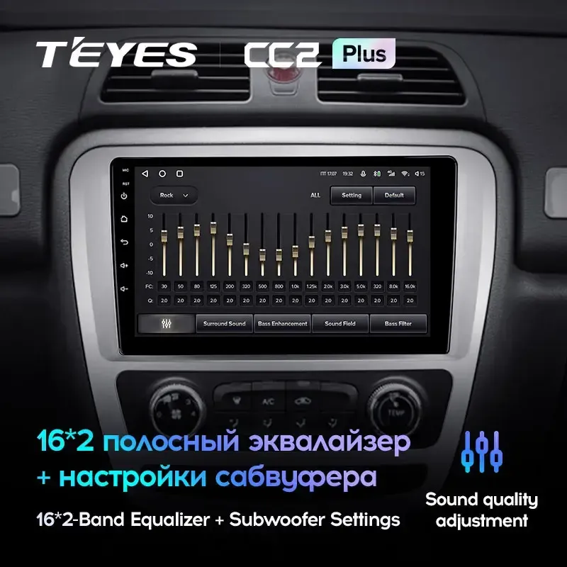 Комплект магнитолы TEYES CC2 Plus 9.0" для JAC T6 I 2015-2023