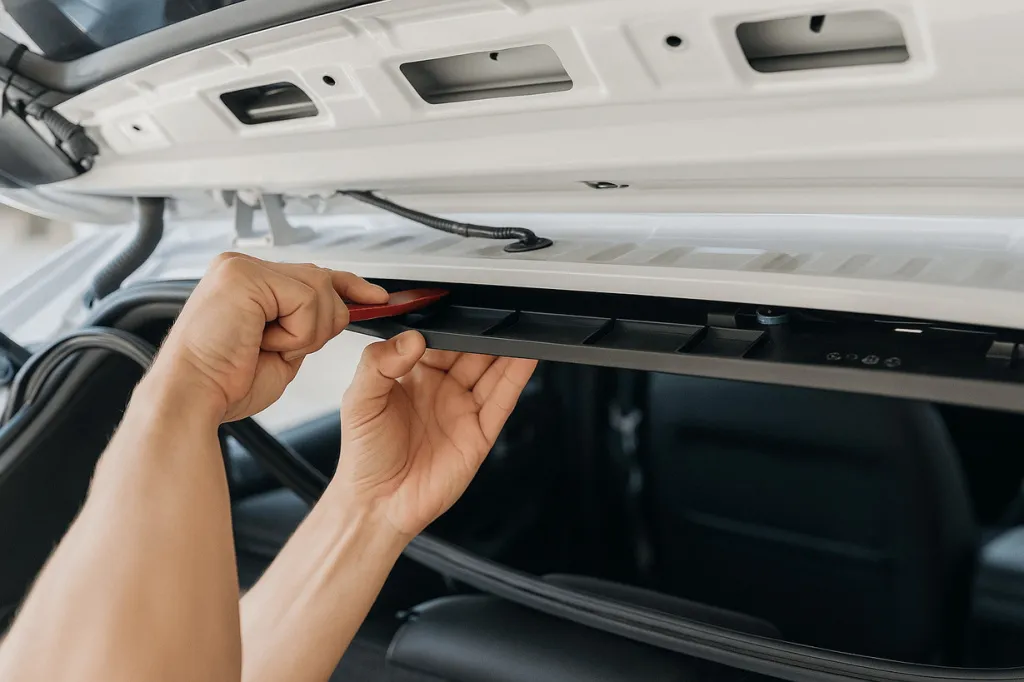 Закрепить видеорегистратор на присоске и подключить