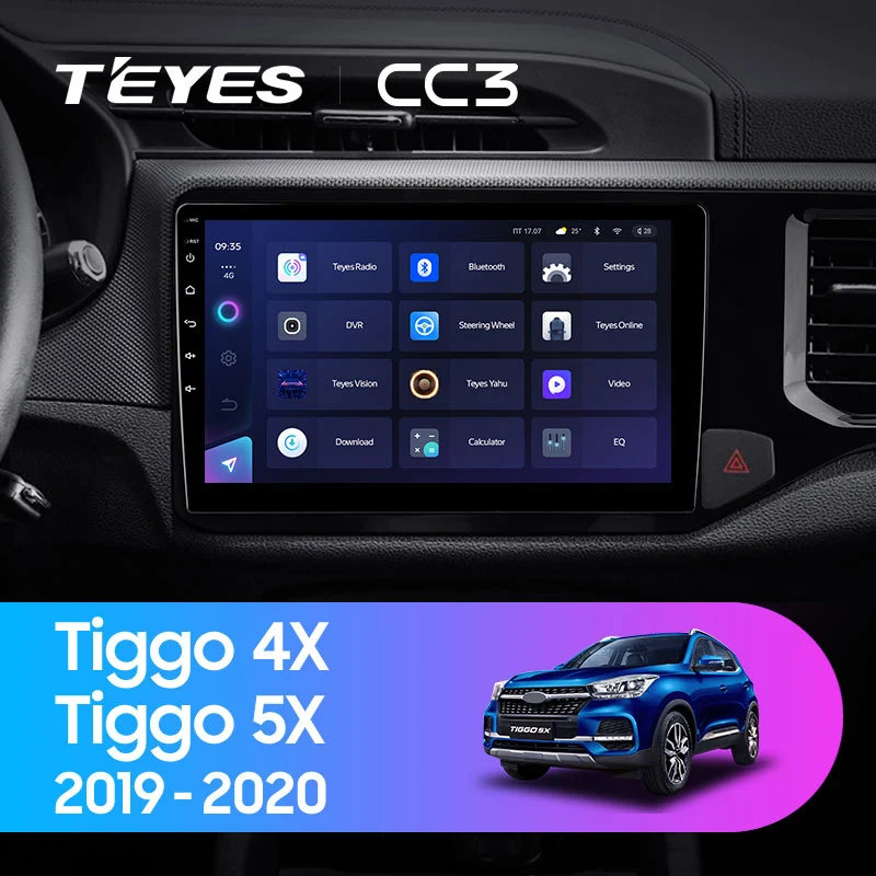 Комплект магнитолы TEYES CC3 10.2" для Chery Tiggo 4 I 2017-2019