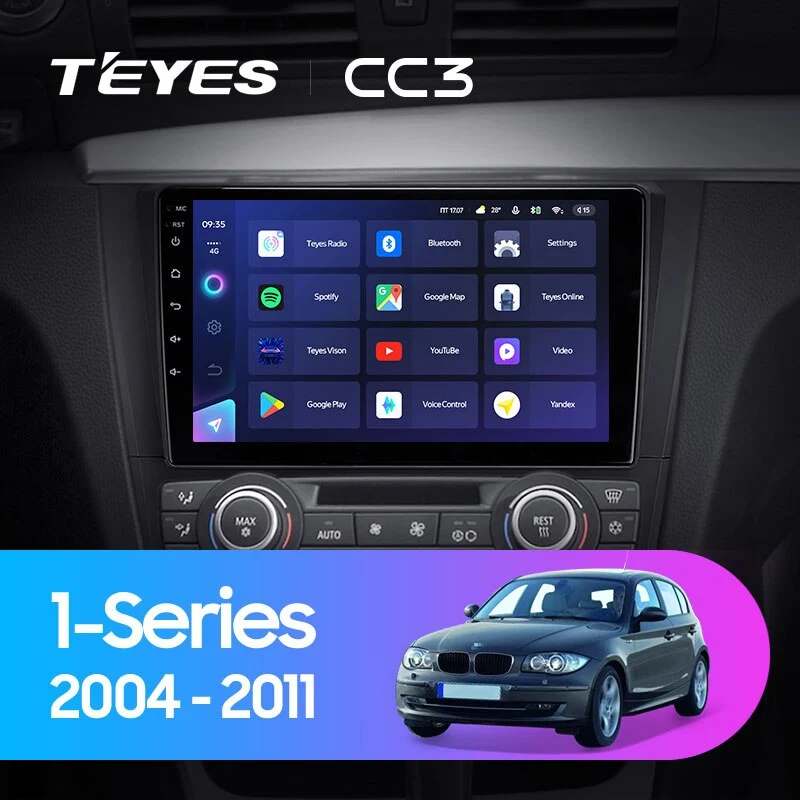 Комплект магнитолы TEYES CC3 9.0" для BMW 1 серия E81/E82/E87/E88 2004-2011