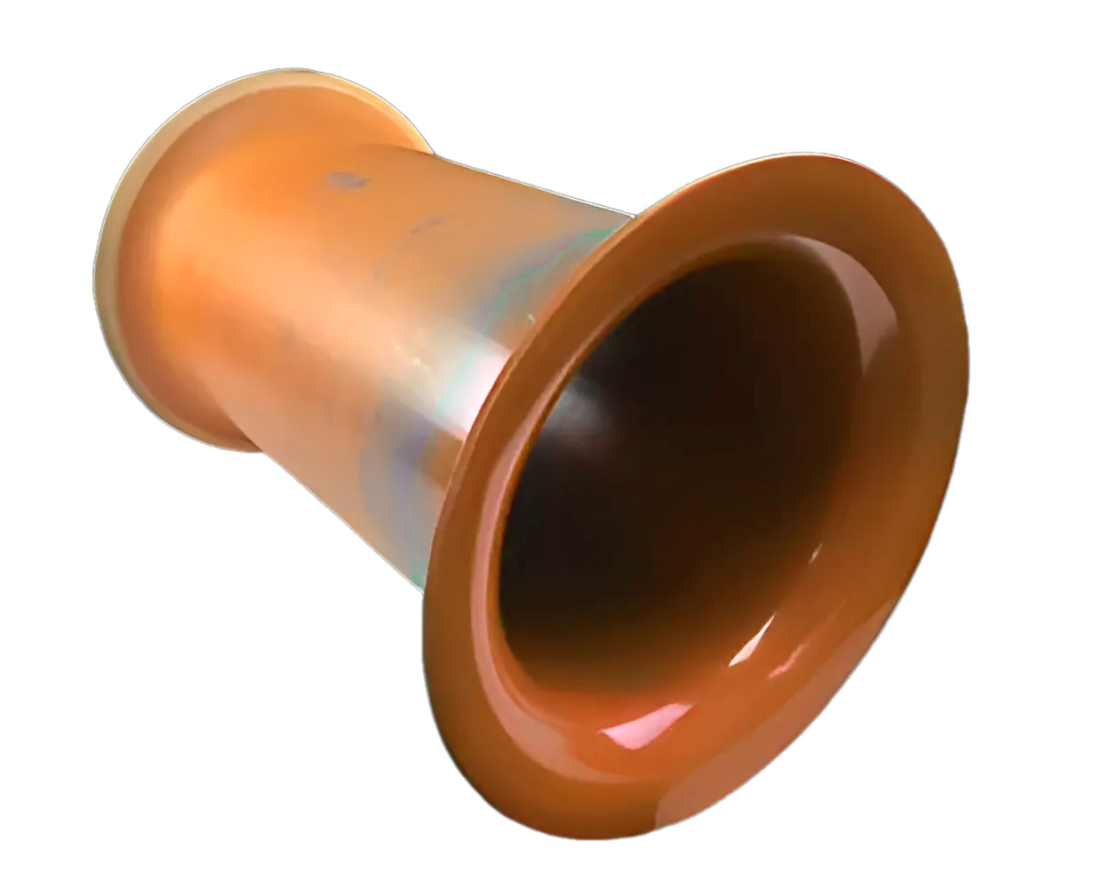 Труба-раскрыв 160 мм оранжевая - фото