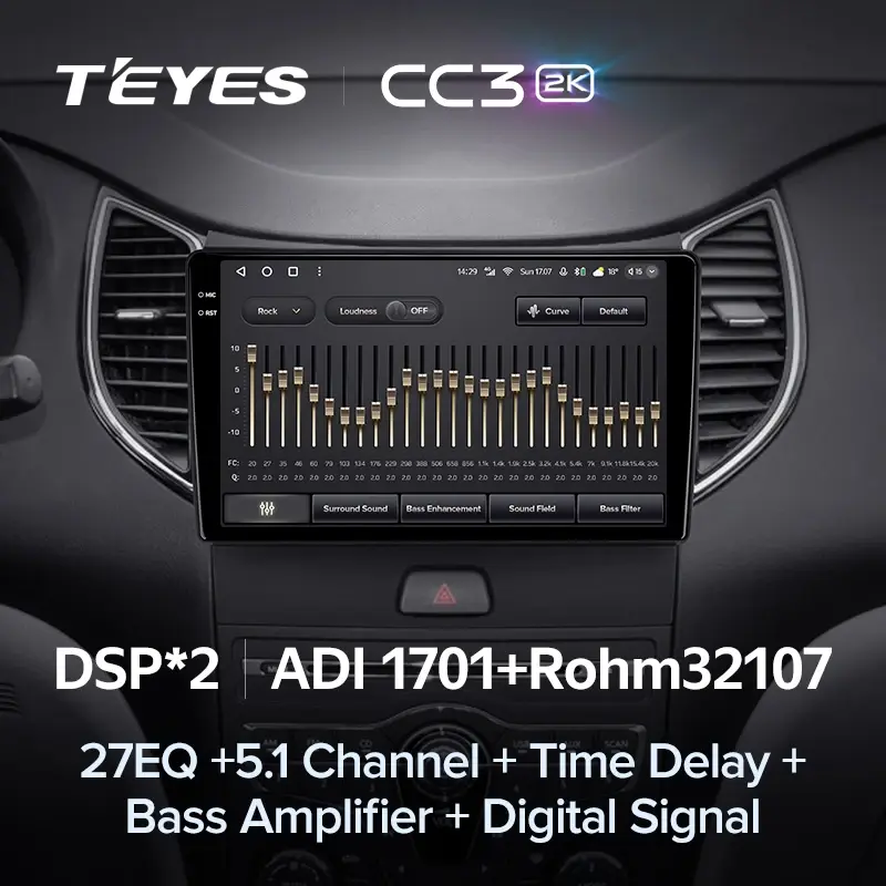 Комплект магнитолы TEYES CC3 2K 9.5" для FAW Besturn B50 I рестайлинг 2013-2016